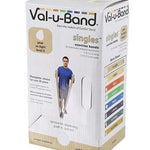 Val-u-Band Resistance Bands, Pre-Cut Strip, 5', Pear-Level 0/7, Case of 30, Contains Latex