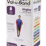 Val-u-Band Resistance Bands, Pre-Cut Strip, 5', Plum-Level 5/7, Case of 30, Contains Latex