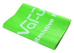 Val-u-Band Resistance Bands, Pre-Cut Strip, 5', Lime-Level 3/7, Contains Latex