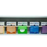 Val-u-Band Resistance Bands, Dispenser Roll, 50 Yds., 5-Piece Set, Peach, Orange, Lime, Blueberry, Plum, Dispenser Rack Included, Contains Latex