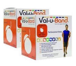 Val-u-Band Resistance Bands, Dispenser Roll, 100 Yds. (2 x 50 Yds.), Orange-Level 2/7, Contains Latex