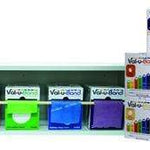 Val-u-Band Resistance Bands, Dispenser Roll, 100 Yds. (2 x 50 Yds.), 5-Piece Set, Peach, Orange, Lime, Blueberry, Plum, Dispenser Rack Included, Contains Latex
