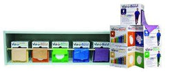 Val-u-Band Resistance Bands, Dispenser Roll, 100 Yds. (2 x 50 Yds.), 5-Piece Set, Peach, Orange, Lime, Blueberry, Plum, Dispenser Rack Included, Contains Latex