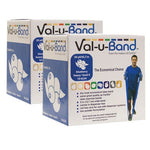 Val-u-Band Val-u-Band Low Powder Exercise Band Val-u-Band Resistance Bands, Dispenser Roll, 100 Yds. (2 x 50 Yds.), Blueberry-Level 4/7, Contains Latex