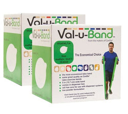 Val-u-Band Val-u-Band Low Powder Exercise Band Val-u-Band Resistance Bands, Dispenser Roll, 100 Yds. (2 x 50 Yds.), Lime-Level 3/7, Contains Latex