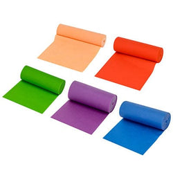 Val-u-Band Val-u-Band Low Powder Exercise Band Val-u-Band Resistance Bands, Dispenser Roll, 6 Yds., 5-Piece Set, Peach, Orange, Lime, Blueberry, Plum, Contains Latex