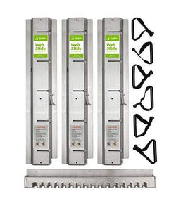 Web-Slide Exercise Rail, Stainless Steel, 3 Rails, 28" Each/84" Total, Basic Set