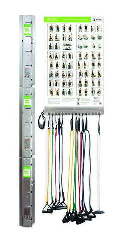 Web-Slide Exercise Rail, Stainless Steel, 3 Rails, 28" Each/84" Total, Deluxe Set